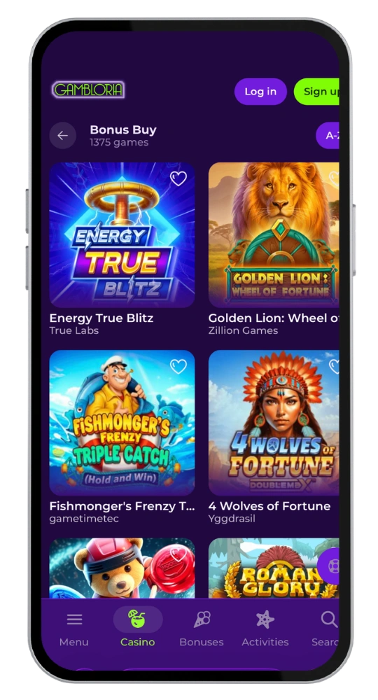 Gambloria Casino app